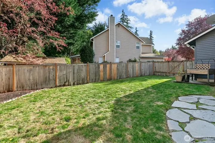 Backyard perfect for gardening, play structure, and more!