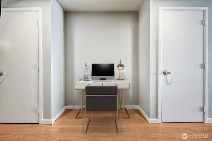 Handy office nook across the hall.