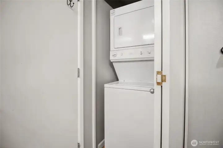 In-unit washer/dryer duo, too!