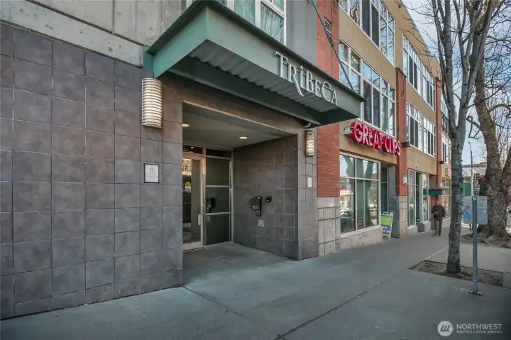 Stroll to shopping, dining, & the waterfront trail.