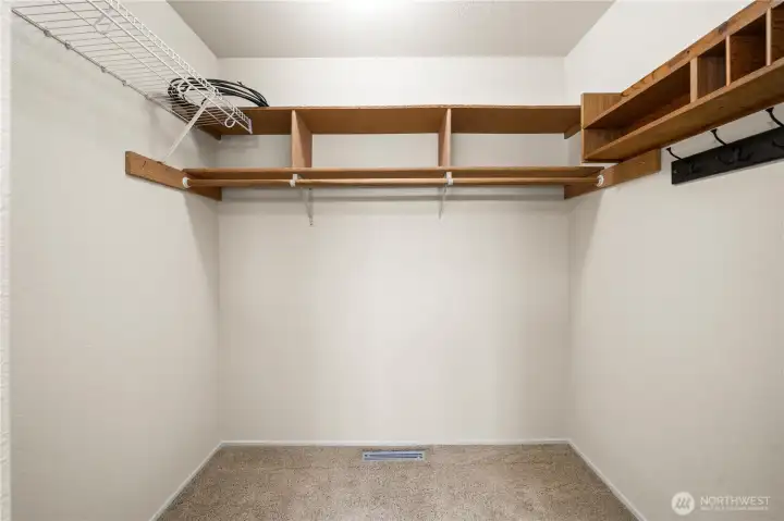 Walk-in closet located in the primary.
