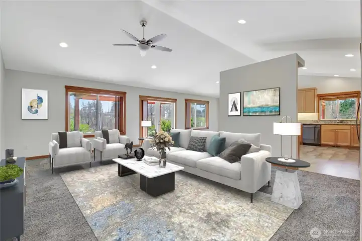 Virtually Staged Living Room