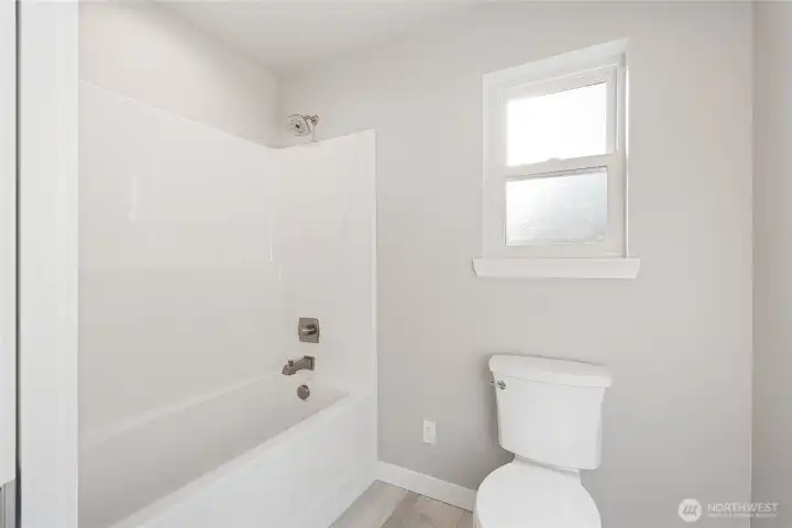 This is the separate toilet and shower/bath off the Jack & Jill bathroom.