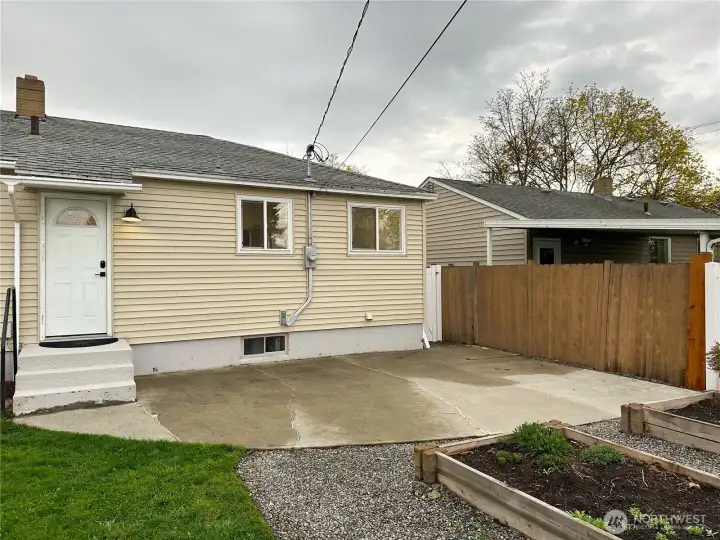 Large patio