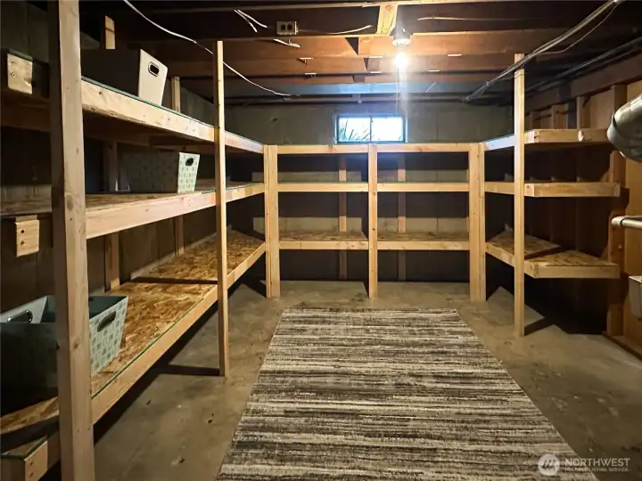 Storage with built-in shelves
