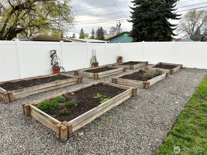 Raised flower beds