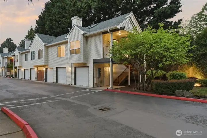 Exterior, garage, covered entrance, covered balcony