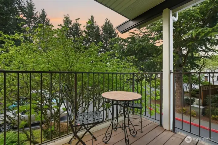 Covered balcony, private