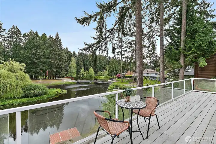 Private Lake views off main level deck