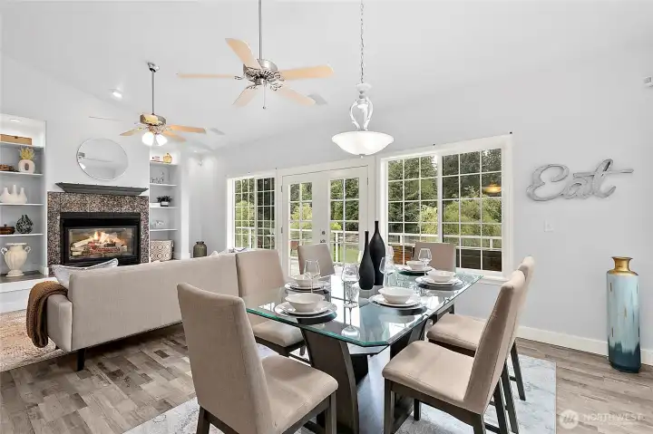 Dining Room with views of lake