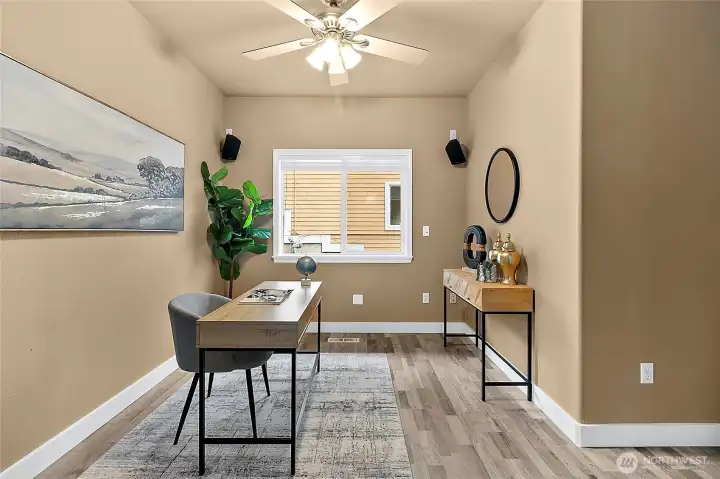Den/Office with Ceiling Fan