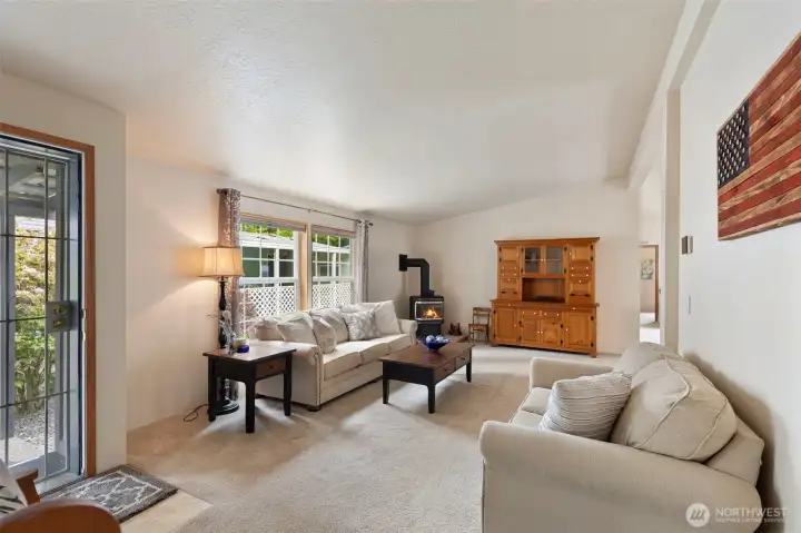Another view of the entry and living room