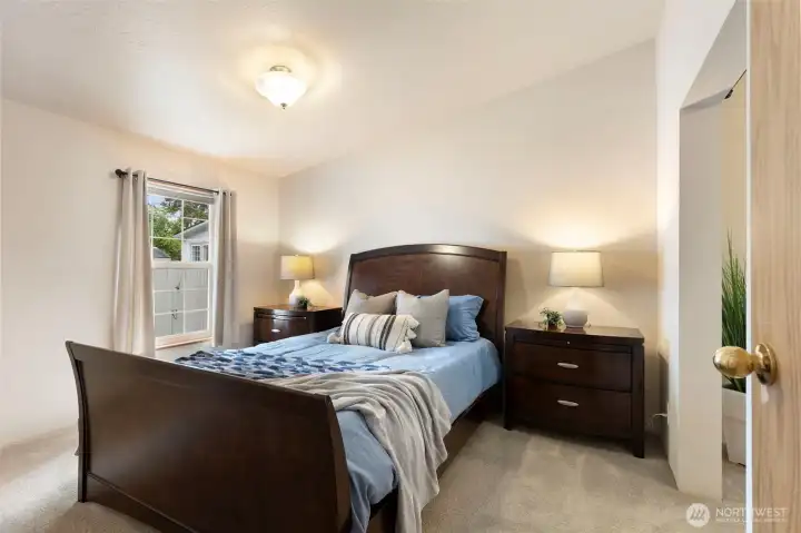 Bedroom has passage to Bedroom #4