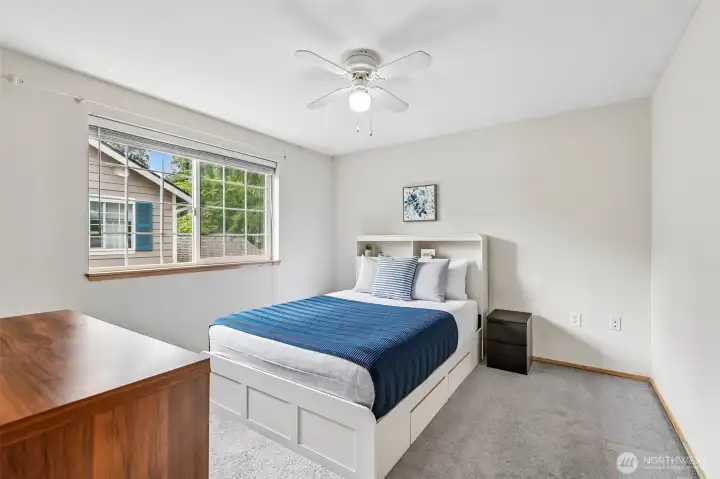 Primary bedroom with walk-in-closet