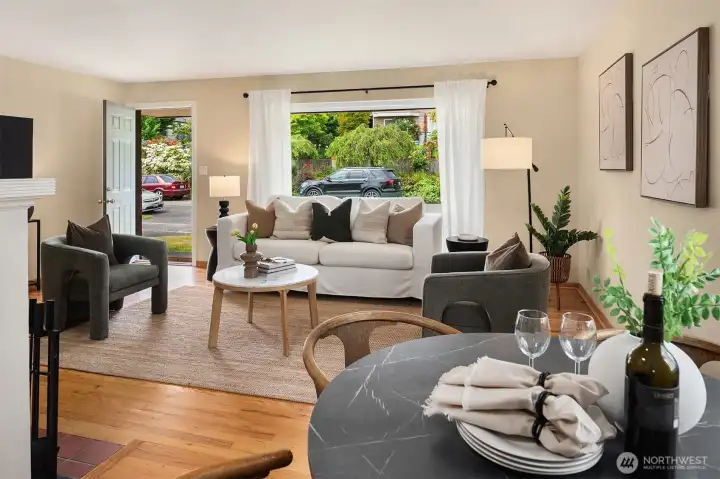 This picture shows off the spaciousness of the main living area.