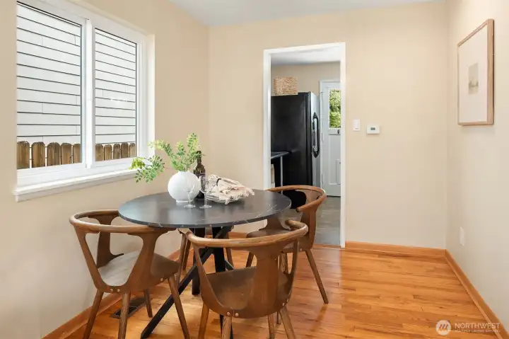 A true dining room that is perfect for intimate dinners or expandable for larger dinner parties.