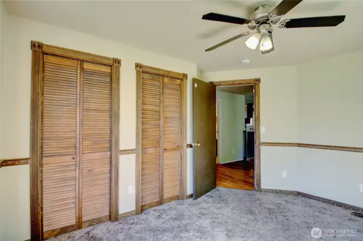 Bedroom#1 with lots of closet space. Bedroom#1 with lots of closet space.