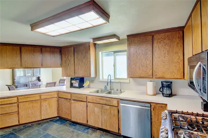 Large open kitchen with plenty of cabinet space and storage. Large open kitchen with plenty of cabinet space and storage.