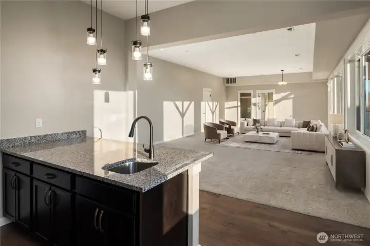Lower Level with Guest Suite and Kitchen