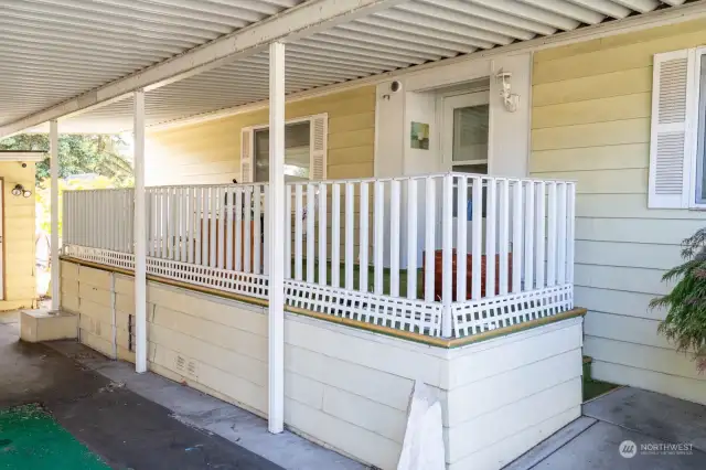 Perfect covered porch to enjoy the outdoors!