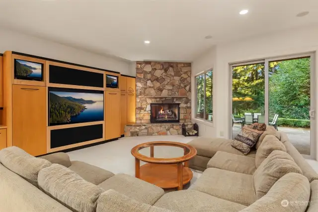 Main living area has sliding doors throughout to access the back patio