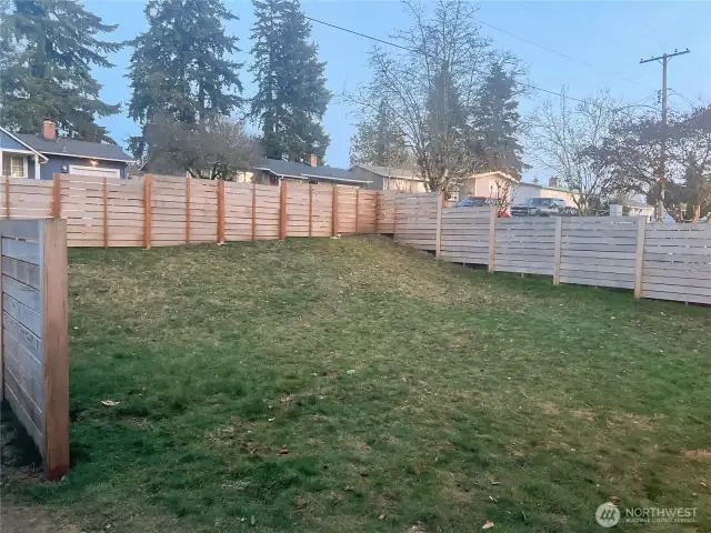 Fenced front yard