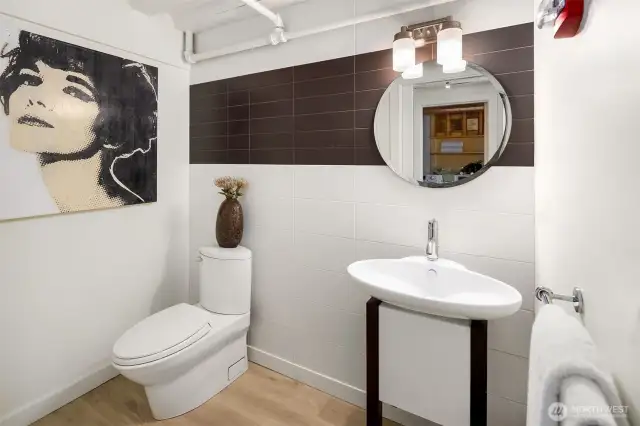 Powder room floor 1