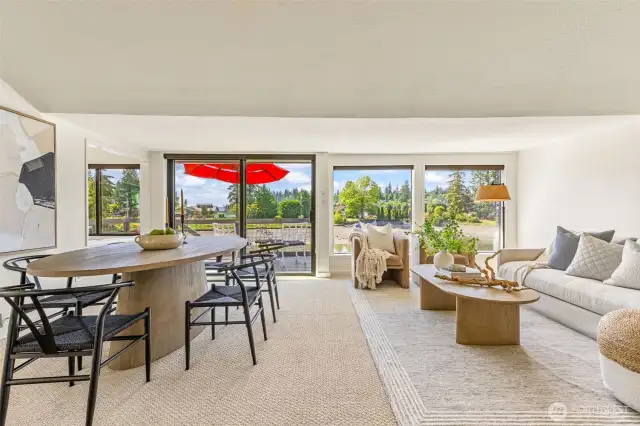 One of the best aspects of this delightful cottage is the open plan floor plan.