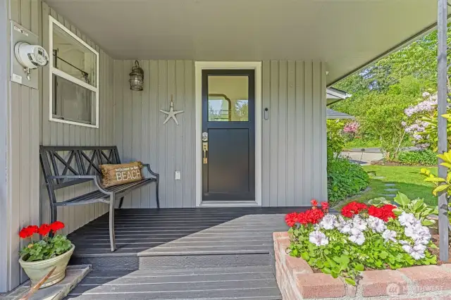 A covered porch in the Pacific Northwest is a must! Welcome home to your new serene retreat on the bay!