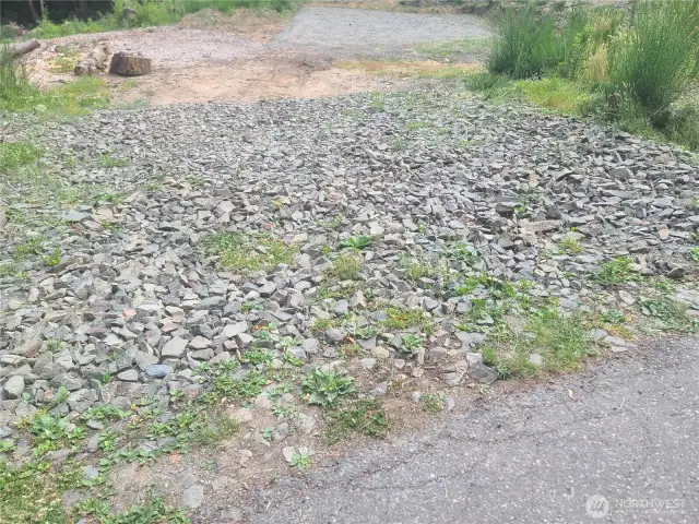 Construction entrance with concrete culvert installed