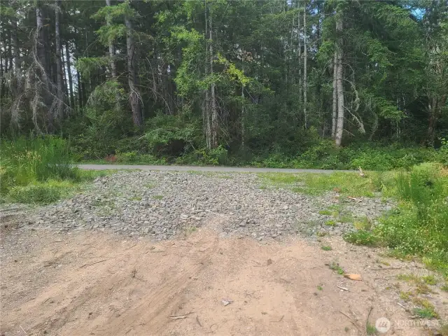 Looking North to driveway entrance from House site