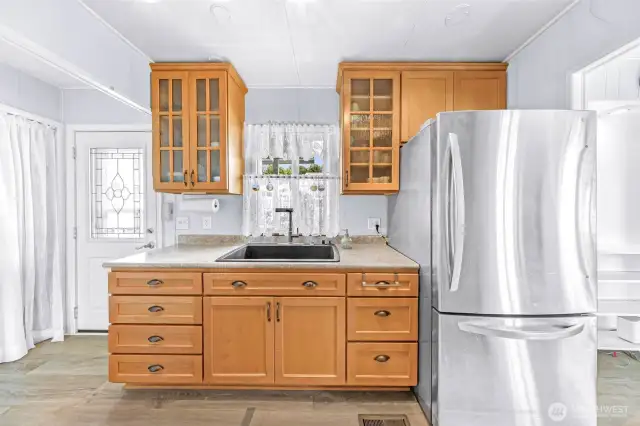 Portion of updated kitchen