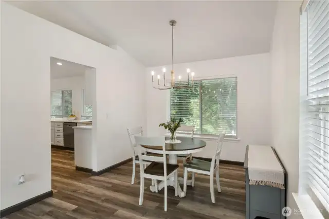 Dining Area  Open dining space just off the kitchen — ideal for hosting dinners or casual meals.