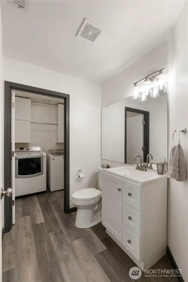 Downstairs 1/2 bath and laundry room