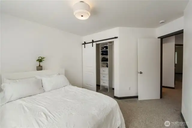 Second Bedroom  Comfortable guest or kids' room with large closet and lots of light.