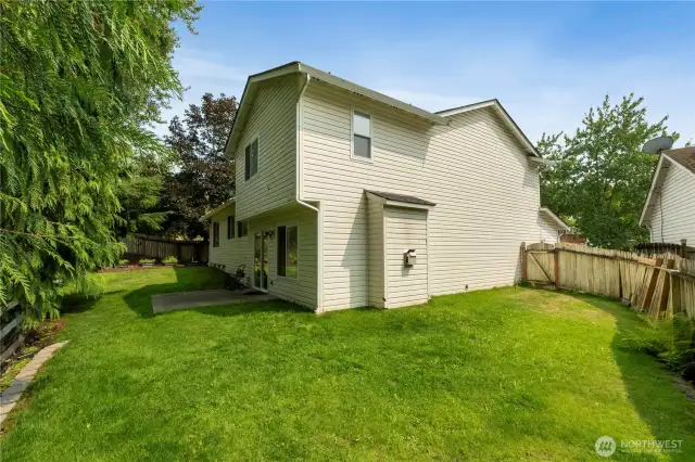 Backyard/Patio  Fully fenced backyard with patio space — great for outdoor gatherings or just enjoying the sunshine.