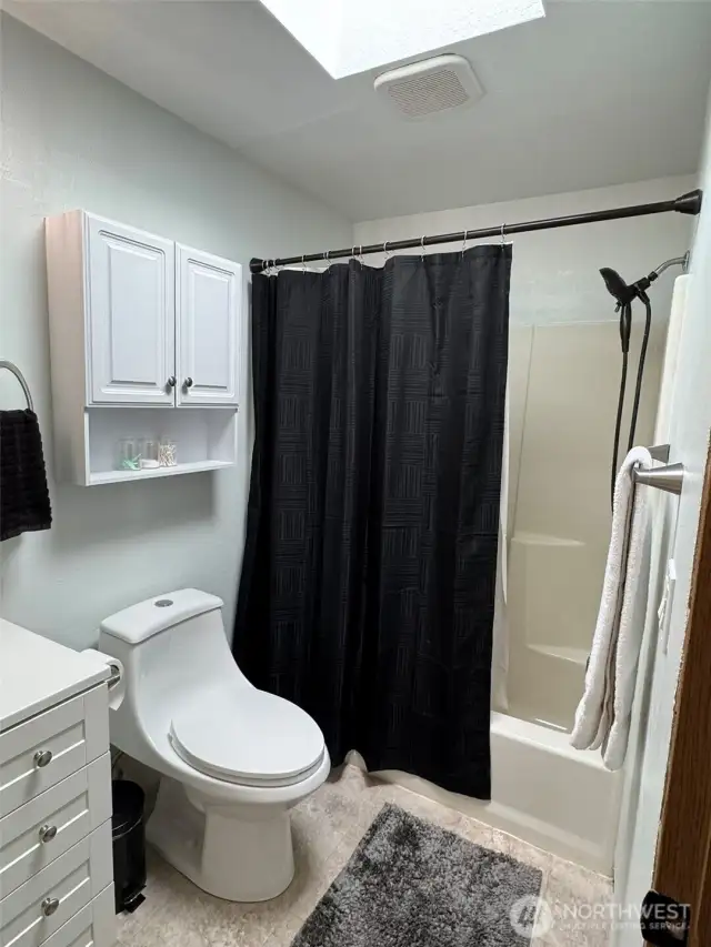 Primary bathroom recently updated, upper level.