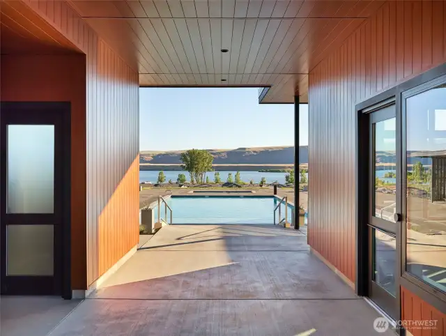 Pool entrance