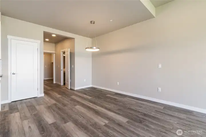 Dining area, door to left is pantry