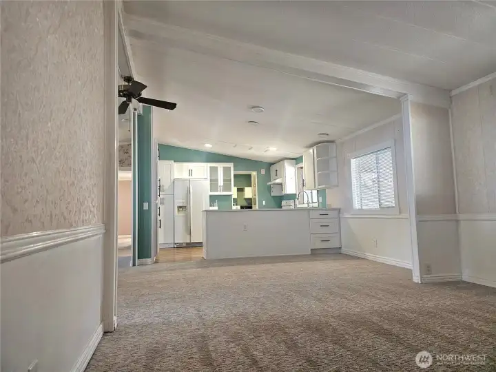 Rec/room open to the kitchen