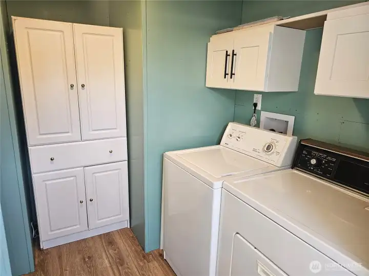 Large laundry conplete with washer/dryer