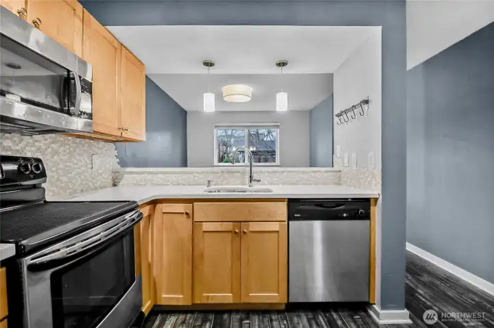 Cabinets are in exceptional condition.