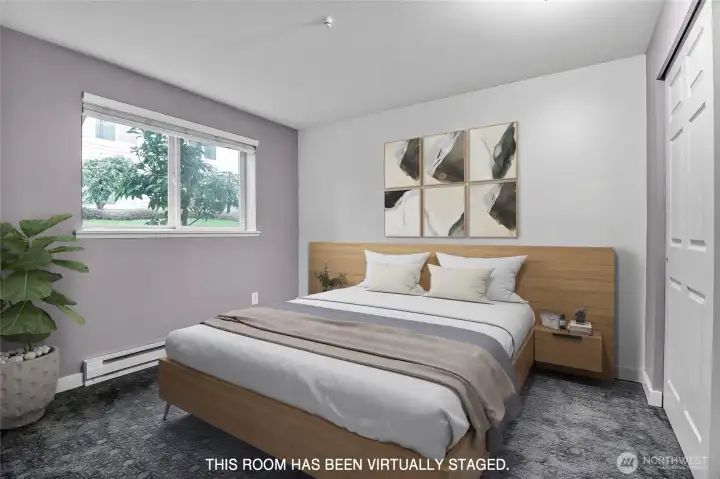 Second of two bedrooms.