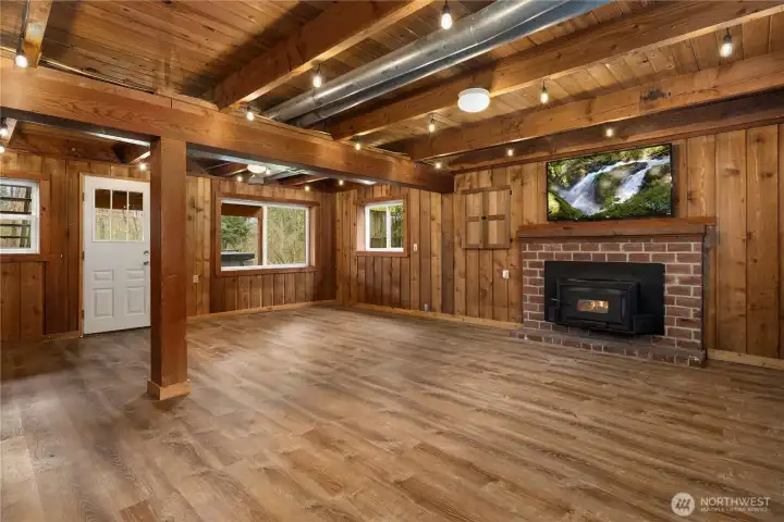 Lower Floor Rec Room with Outside Entrance