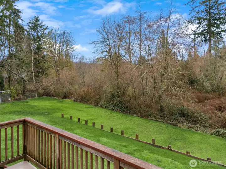 Backyard View from the Upper Floor Deck