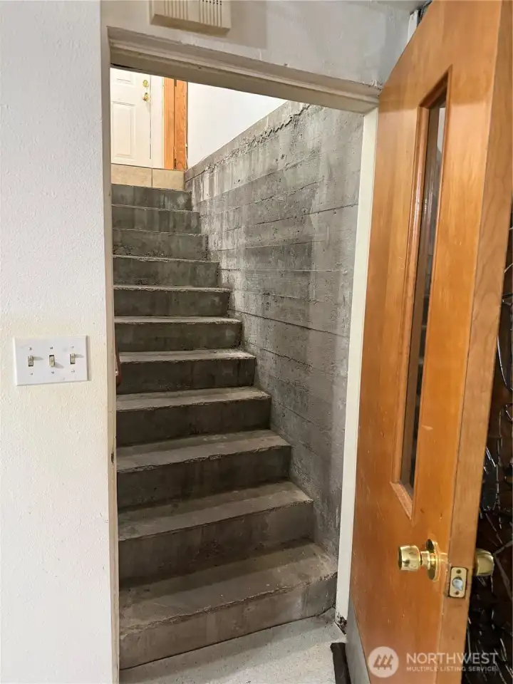 Stairway to backyard unit B