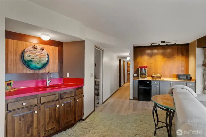 Wet bar and dry bar!