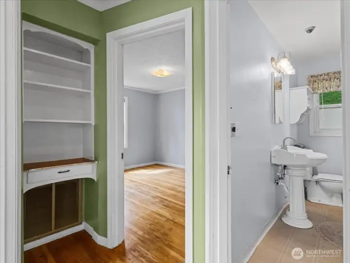 Hall, hardwood floors