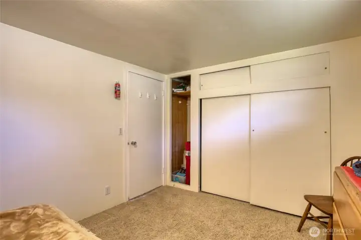 Primary Bedroom has lots of storage.