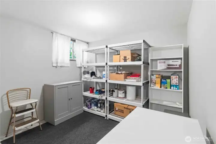 Basement- TONS of storage options Basement- TONS of storage options